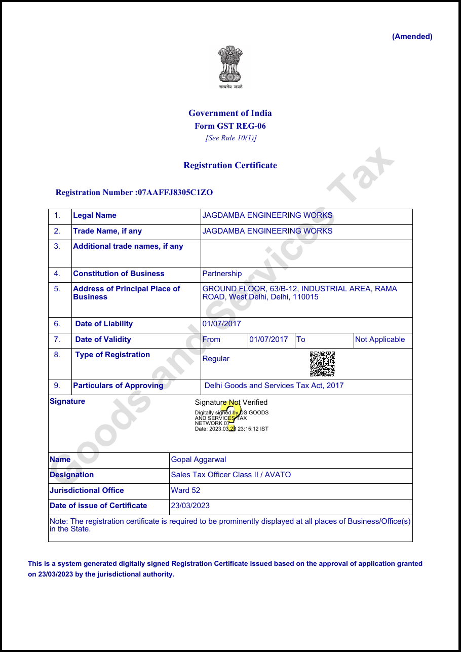 GST Registration - Delhi preview